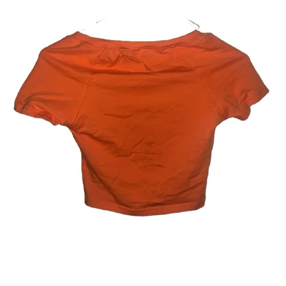 Button Front Crop Tee - Picture 2 of 2